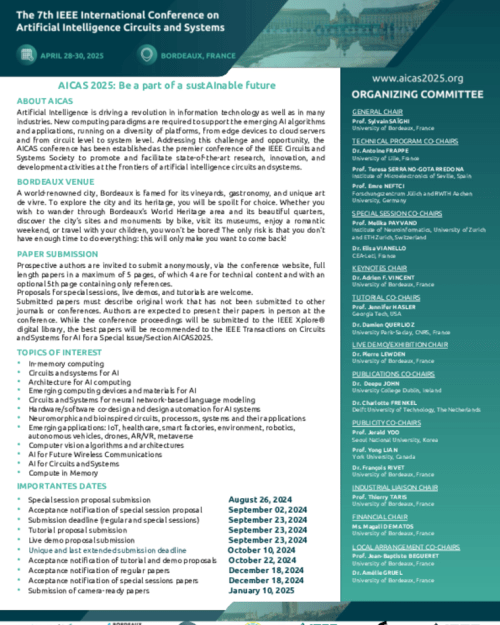 2025 IEEE 7th International Conference on Artificial Intelligence Circuits and Systems IEEE CASS